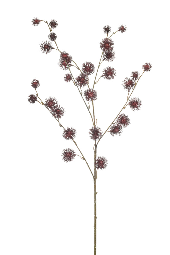 Chardons artificiels - 1 branche - Bordeaux