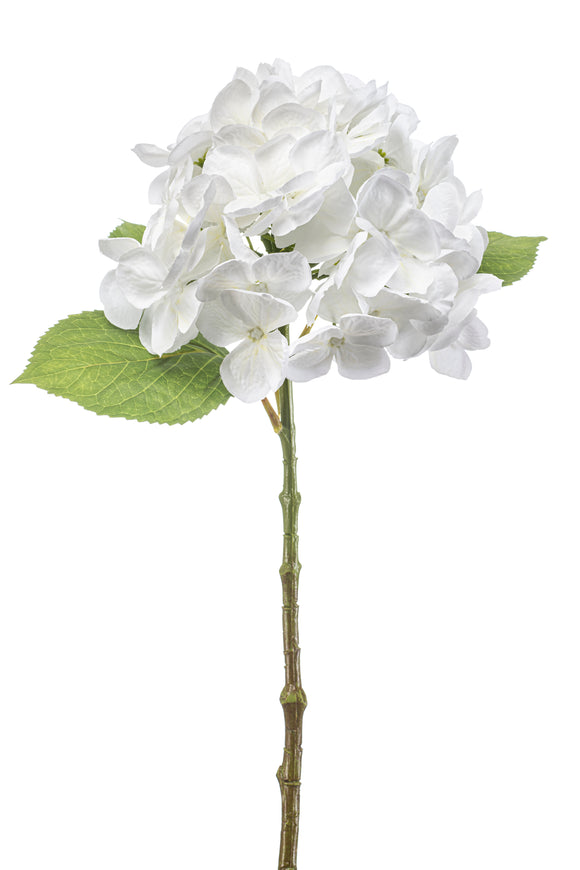 Hortensia artificial - 1 cabeza - Blanca