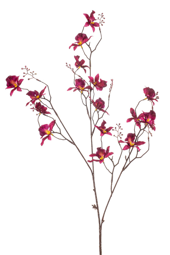 Artificial Orchid - 1 Branch - Fuchsia Red