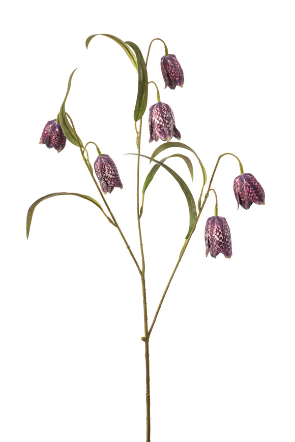 Artificial chessboard flower - 1 stem - violet