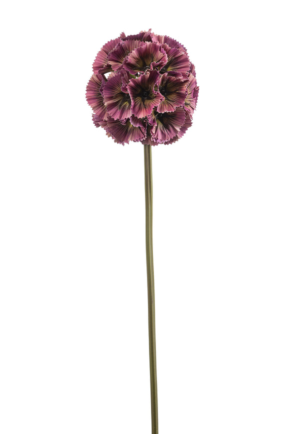 Artificial Scabiosa - 1 Stem - Fuchsia Red