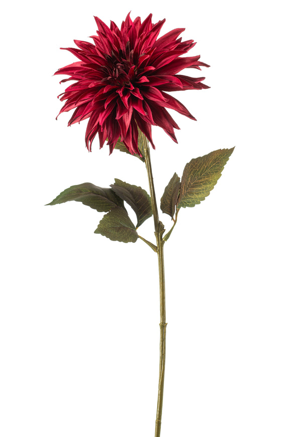Artificial Dahlia - 1 Stem - Red