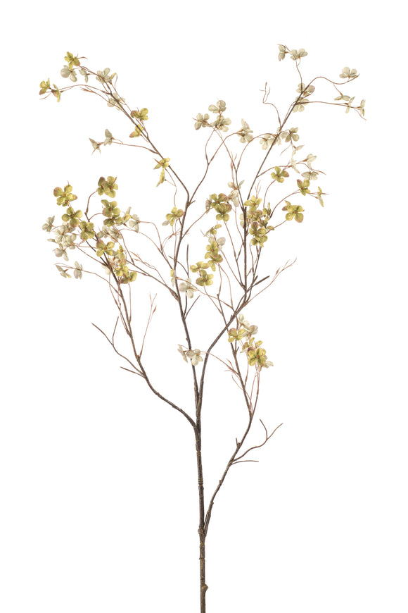 Hortensia artificial de 117 cm - 1 rama - Verde