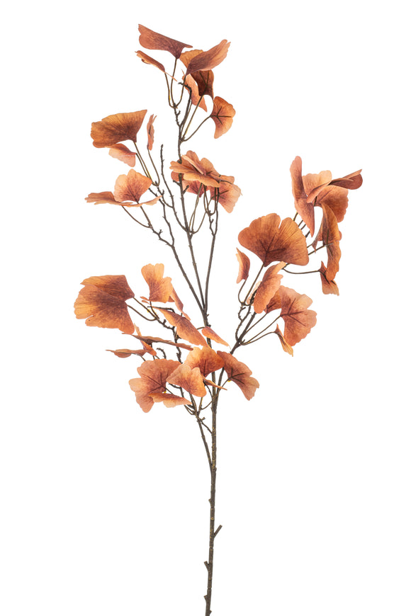 Artificial Ginkgo - 1 Branch - Coral