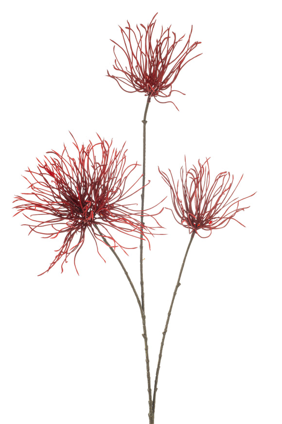Artificial Thistles - 1 Stem - Red