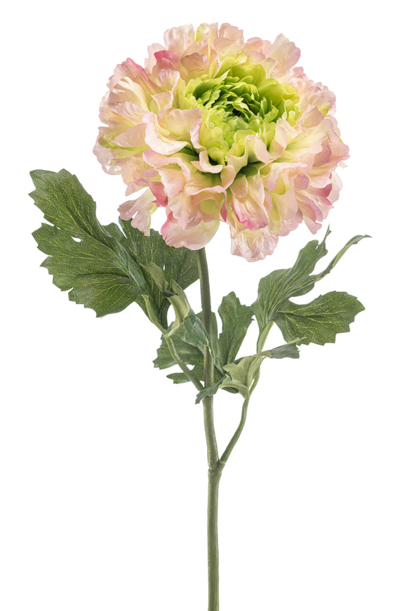 Artificial ranunculus XL - 1 stem - Pink/ green – Si-nature