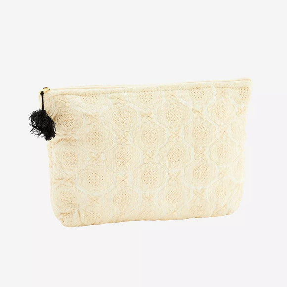 Linen cosmetic bag ecru
