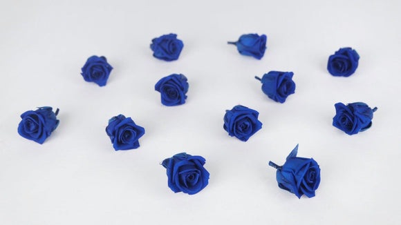 Stabilisierte Rosen Kiara 2 cm - 12 Stück - Ocean blue - Si-nature